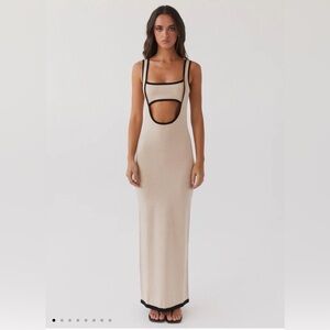 Peppermayo Exclusive - Lost In Paris Knit Maxi Dress - Tapioca